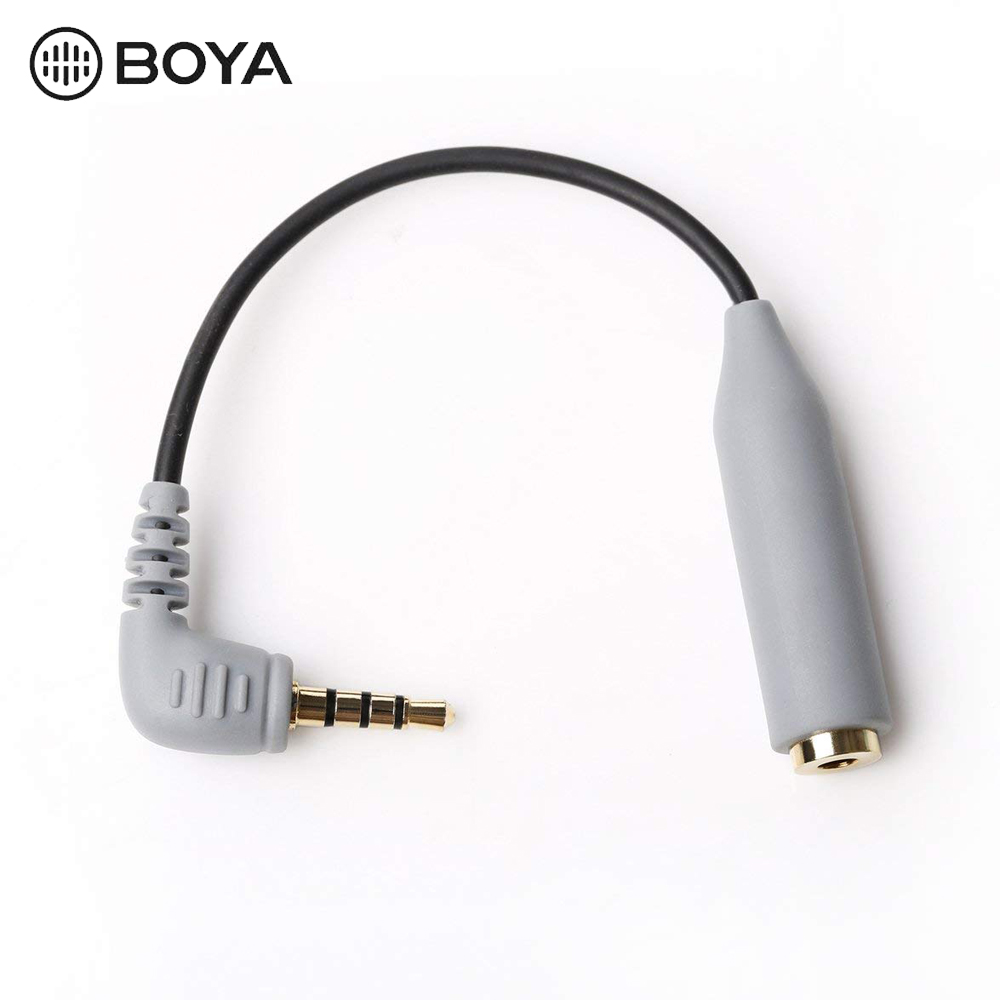 BOYA BY-CIP2 3.5mm tot TRRS TRS Microfoon Kabel Adapter voor iPad iPod Touch iPhone BY-WM8 BY-WM6 BY-WM5 Microfoon Accessoires