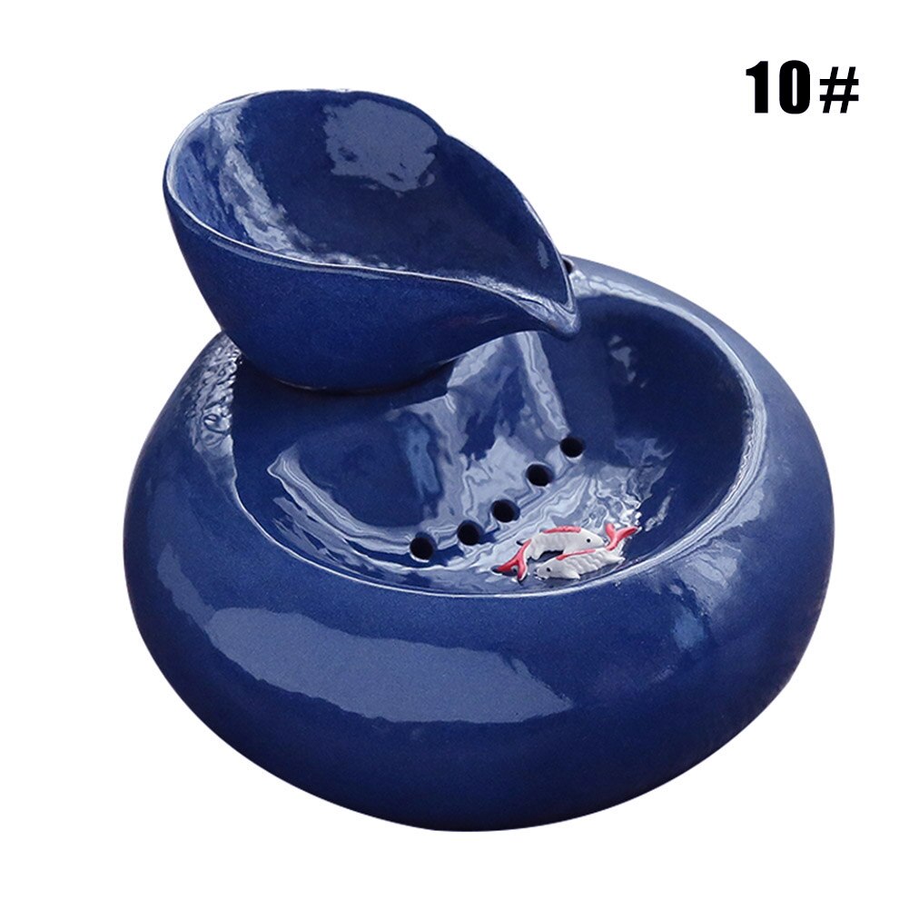 Newly Cat Ceramic Water Fountain Automatic Pet Drinking Fountain Quiet Electric Water Dispenser: 10