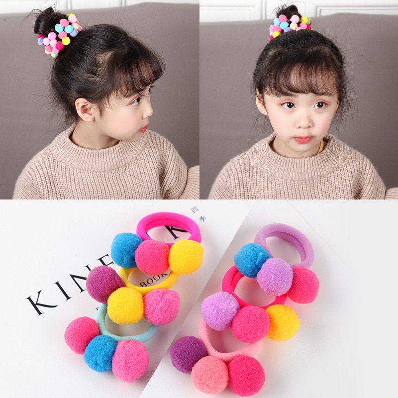 1 Pcs Candy Volledige Lang Haar Ballen Elastische Haarbanden Handgemaakte Boog Hoofdband Voor Meisjes Scrunchy Kinderen Haar Accessoires Voor vrouwen Meisje