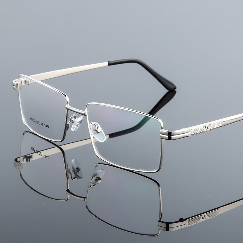 Seemfly Titanium Alloy Thick Gold Electroplated Glasses Frame Ultralight Plain Glasses Metal Spectacles For Men Women: Silver