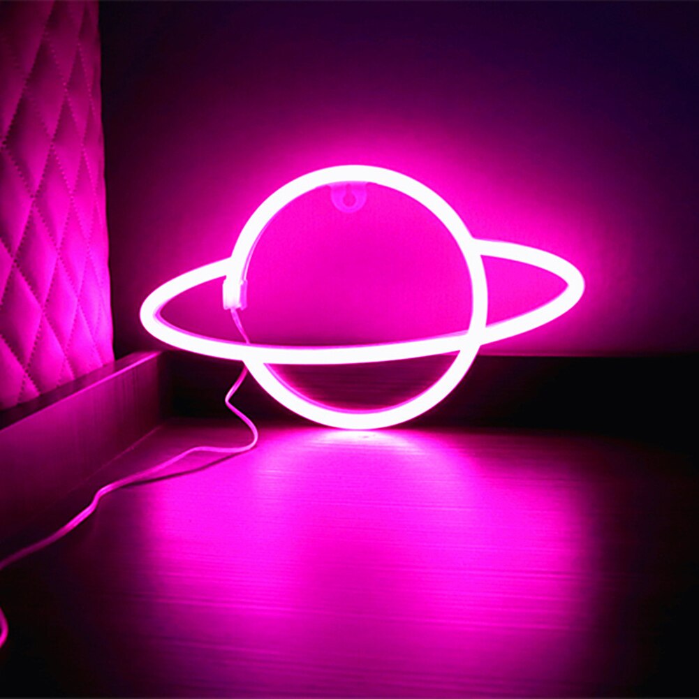 Led Neon Teken Licht Led Kleurrijke Neon Lamp Planeet Teken Thuis Muur Sterrenhemel Wedding Bar Winkel Window Room verlichting Decor: 1