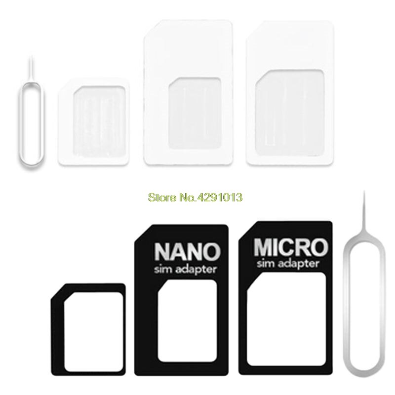 4 in 1 konvertera nano sim-kort till mikrostandardadapter för iphone för samsung 4g lte usb trådlös routerstöd