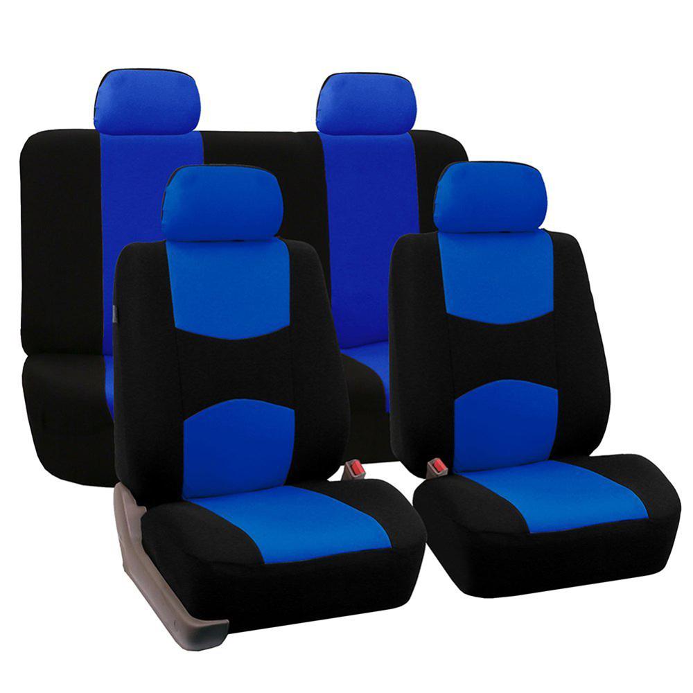 9 Stuks Automobiles Stoelhoezen Volledige Auto Bekleding Universele Fit Interieur Accessoires Doek Art Car Seat Protector Auto-styling: Blauw