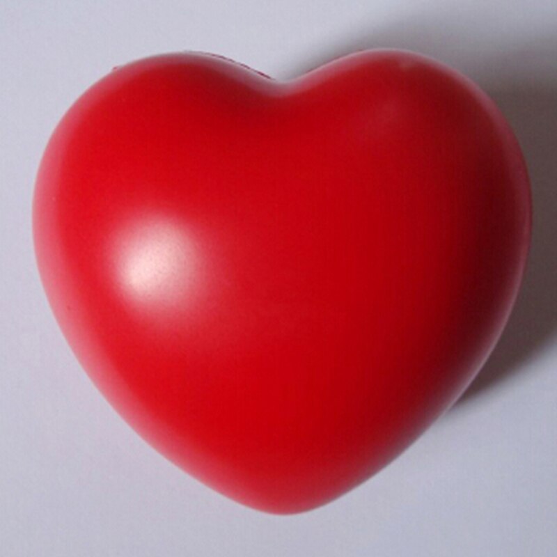 1Pcs Funny Soft Foam Anti Stress Ball Toys Squeeze Heart Shaped Ball Stress Pressure Relief Relax Novelty Fun Vent Gag Toy