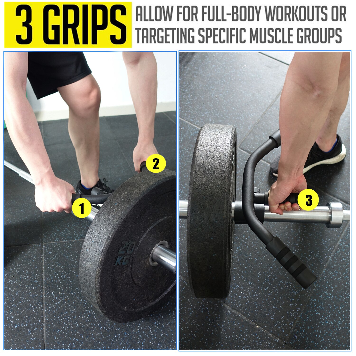 T Bar Row Landmine Attachment Multi-Grip Barbell Handle for Gym Deadlift Squat Tricep Strengthens Back and Core Muscles Training
