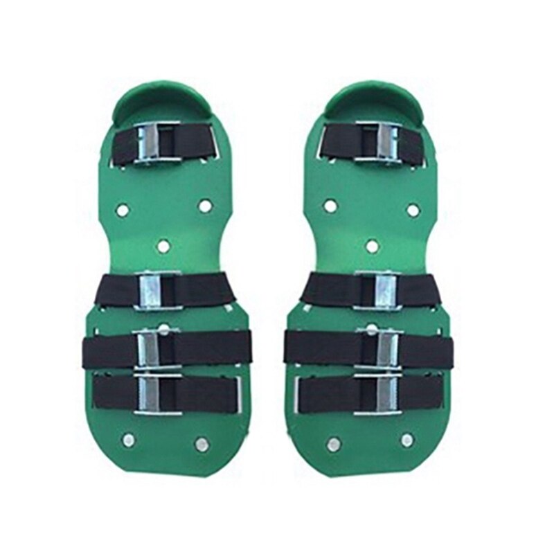 Spiked Shoes for Epoxy Floor Coating Installation 3/4-Inch Replacement Spikes, Adjustable 8 Straps Universal Size: Green