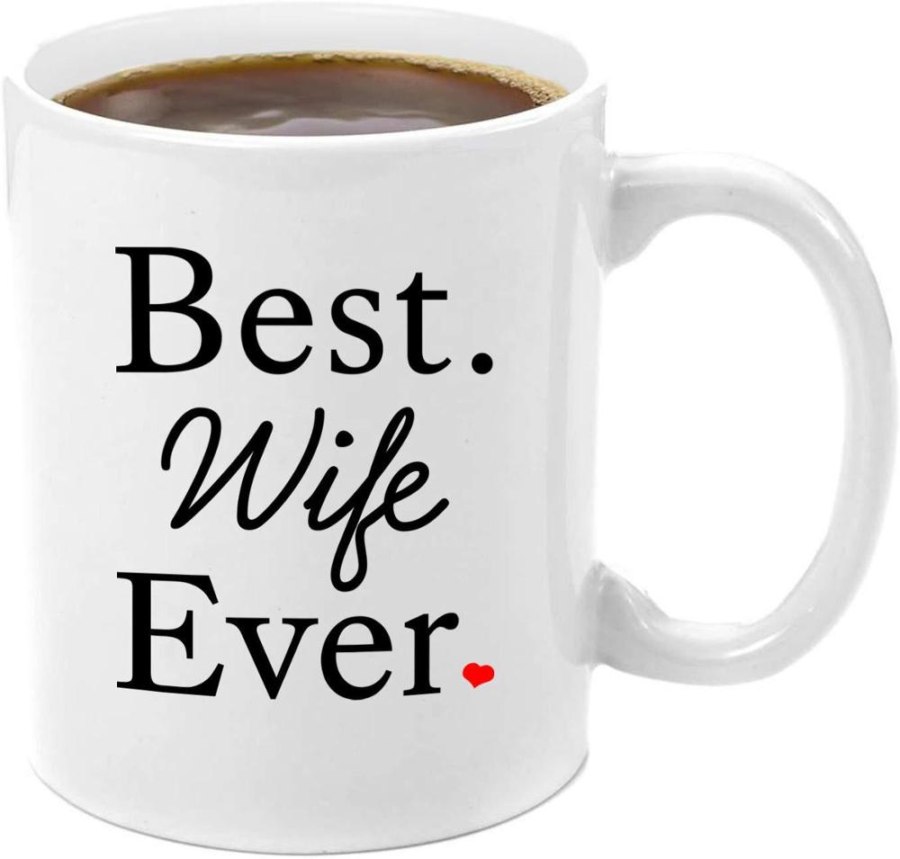 Couple Mug Ceramic Coffee Cup For Wife Husband Wedding Anniversary 350ml Coffee Mug Wife Cup: D