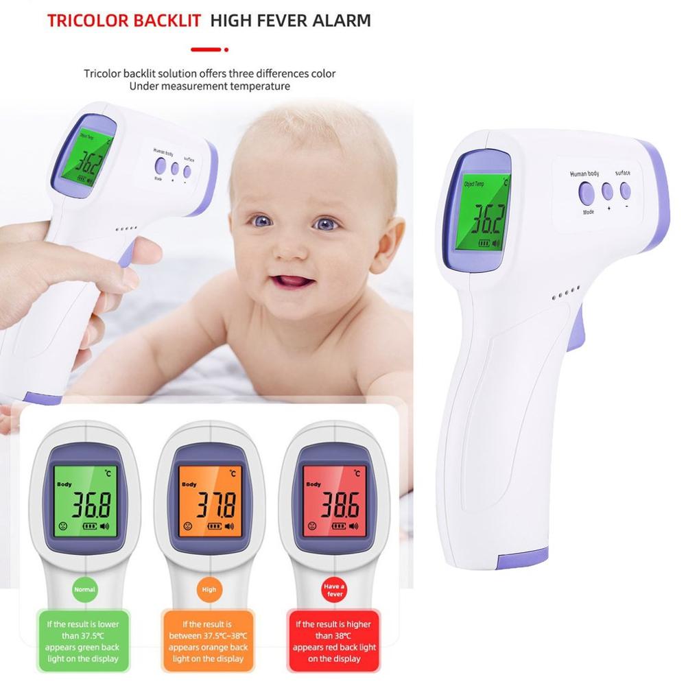 Contactloze infrarood voorhoofdthermometer, hoge precisie thermometer, kind volwassenen digitale infrarood koortsthermometer