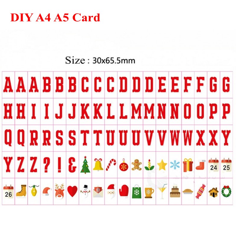 Kleurrijke Letters Symbolen & Glyphs Kaarten VOOR A4 size Cinema Lightbox, Letters Pack van LED Filmische Licht doos: I Type