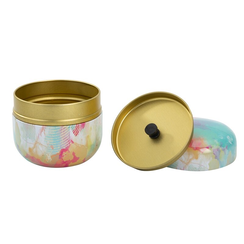 Japanse Stijl Bloem Rose Thee Box Ronde Vorm Blik Opbergdoos Candy Cookie Container Thee Jar Blikjes Case