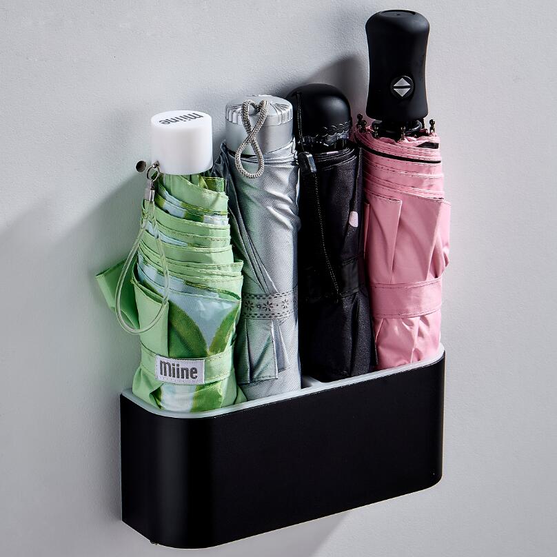 Draagbare Wandmontage Paraplu Opbergrek Creatieve Muur Paraplu Clip Houder Rekken Thuis Opslag Hanger Organizer