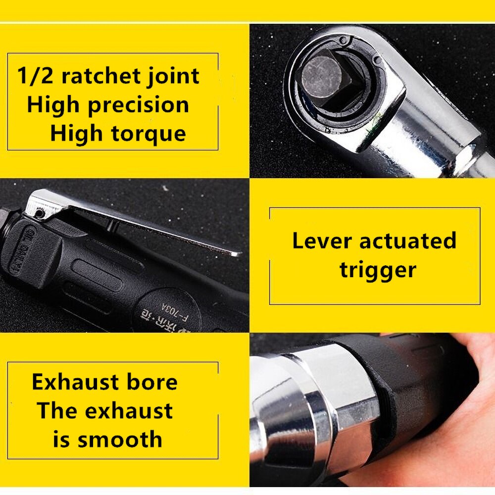 1/2 Air Ratchet Wrench Pneumatic Socket Wrench Large Torque Power Automotive Repair Pneumatic Tools