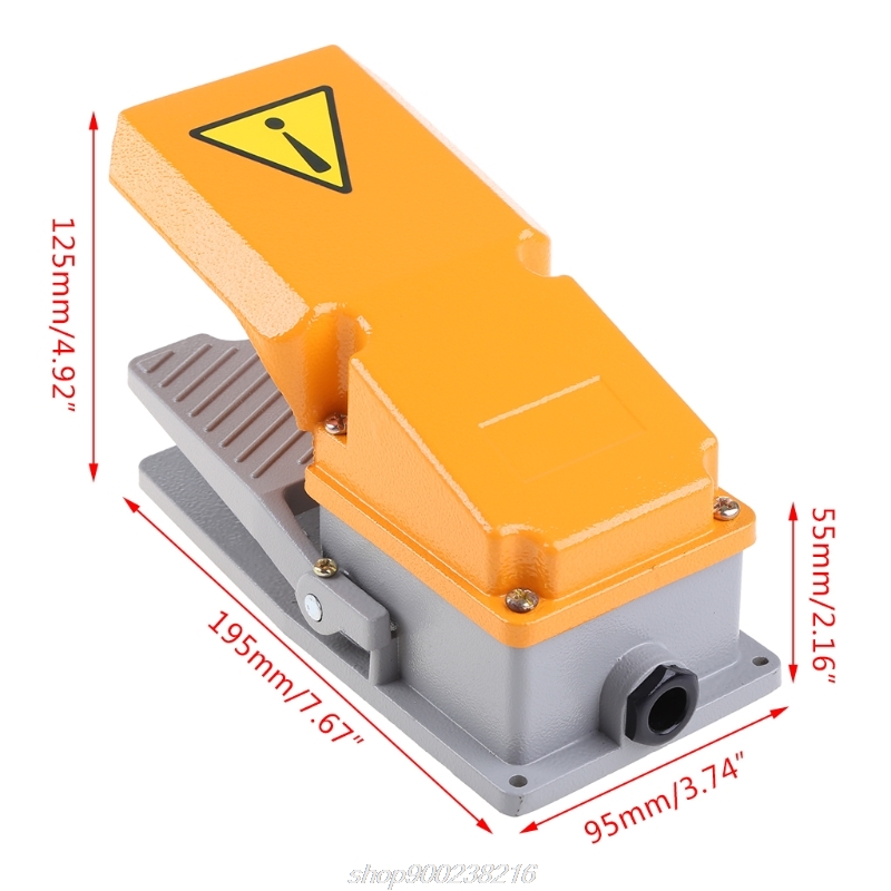 LT4 Voetschakelaar Aluminium Case Treadle Voetpedalen Voor Machine Tool Control Zilver Contact Je16 21