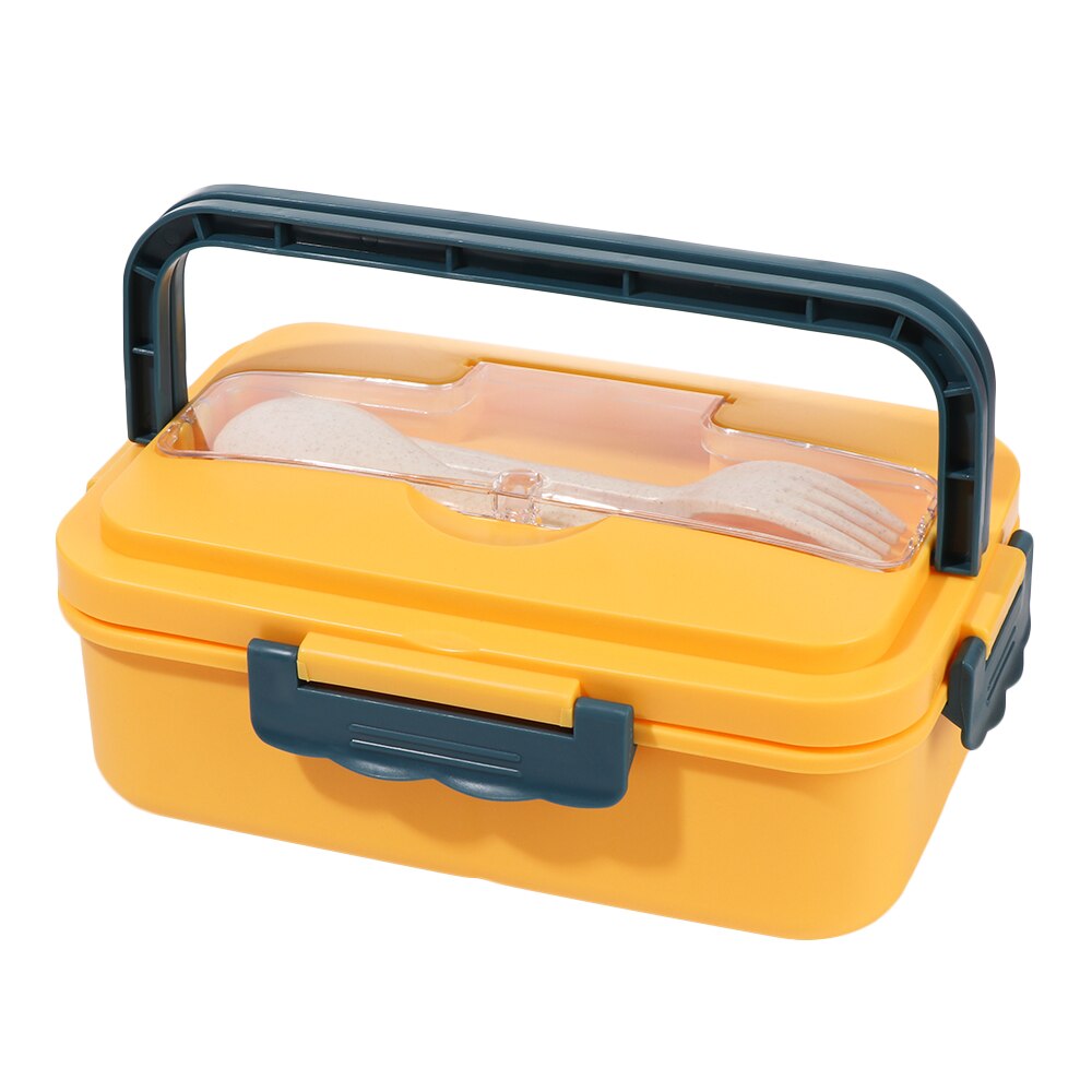 Lunch Box Children Student Food Container Wheat Straw Material Leak Proof Microwave Dinnerware Portable Bento Box With Compartme