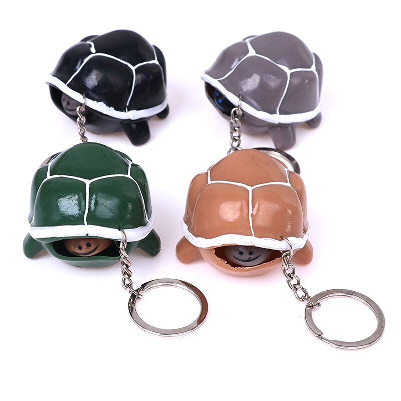 Nette Schildkröte Teleskop Kopf Keychain Cartoon Schildkröte Schlüssel Ring Anti Stress Squeeze Spielzeug Lustige Vent Spielzeug Zufalls Farbe