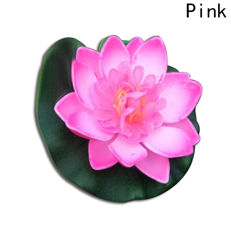 5Pcs Kunstmatige Drijvende Waterlelie Eva Lotus Bloem Vijver Decor 10Cm Rood Geel Blauw Roze Licht Roze Zwembad simulatie Lotus: HG11876PK