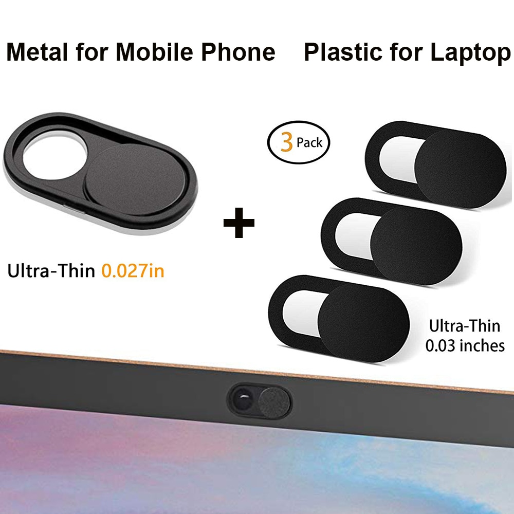 Computerkamera covermetal/plastic webcam cover slide til mac, macbook pro, imac, laptop, surfcase pro, echo show, telefon kamera blok