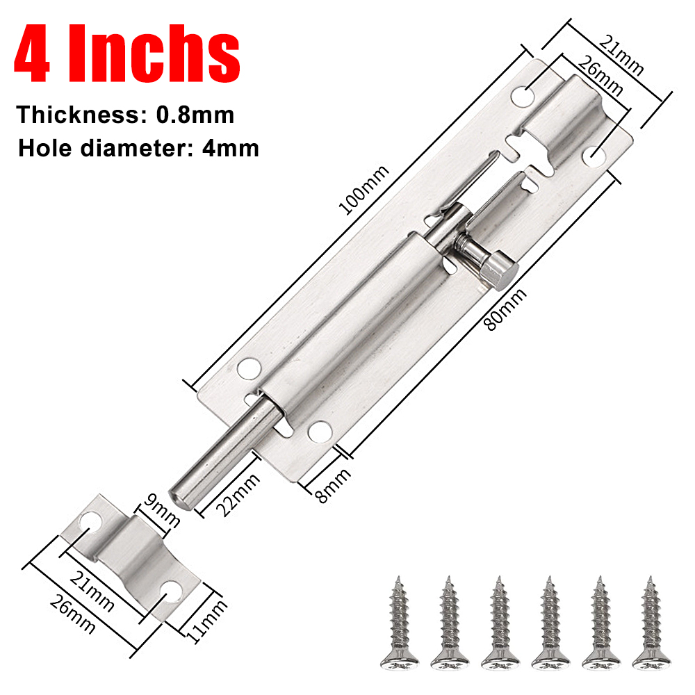 Roestvrij Stalen Deur Veiligheidsslot Gesp Raam Klink Zware Verdikte Schuifpoort Toren Bouten Klink Catch Home Hardware: 7.75 inch / beige