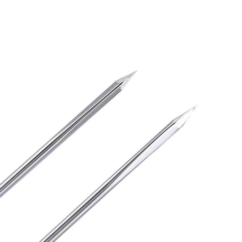 Agujas triangulares de cuero para manualidades, 4 Uds., alfiler especial de acero inoxidable para costura