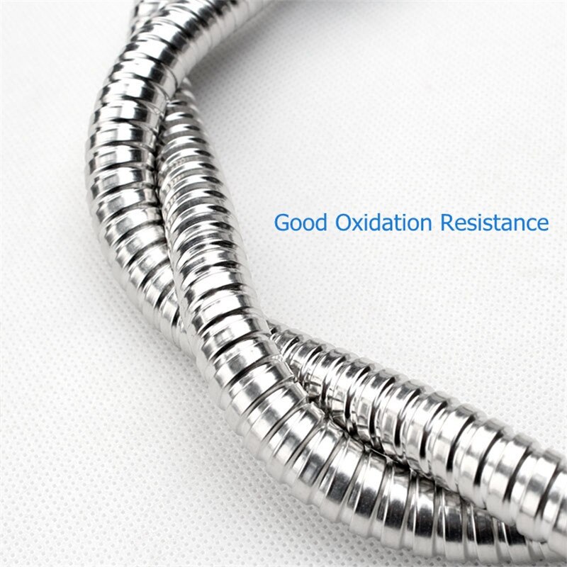 Flexibele slang 1.5 M rvs Dubbele Interlocked Badkamer 2 m flexibele chrome draagbare douche