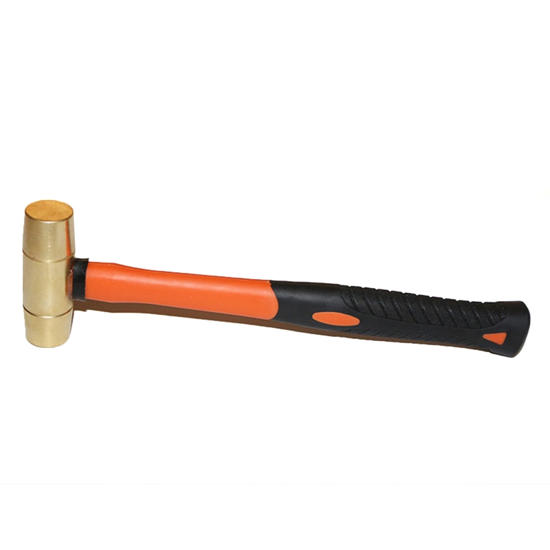 Red Copper Round Hammer Plastic Handle Explosion Proof Safety Tool Explosion Proof Safety Tool 0.45kg/0.68kg Lightweight