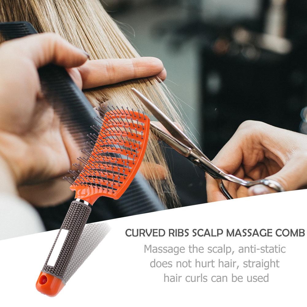 Mädchen Haar Kopfhaut Massage Kamm Haarbürste Borsten Nylon Frauen Nass Lockige Detangle Haar Pinsel für Salon Friseur Styling Werkzeuge