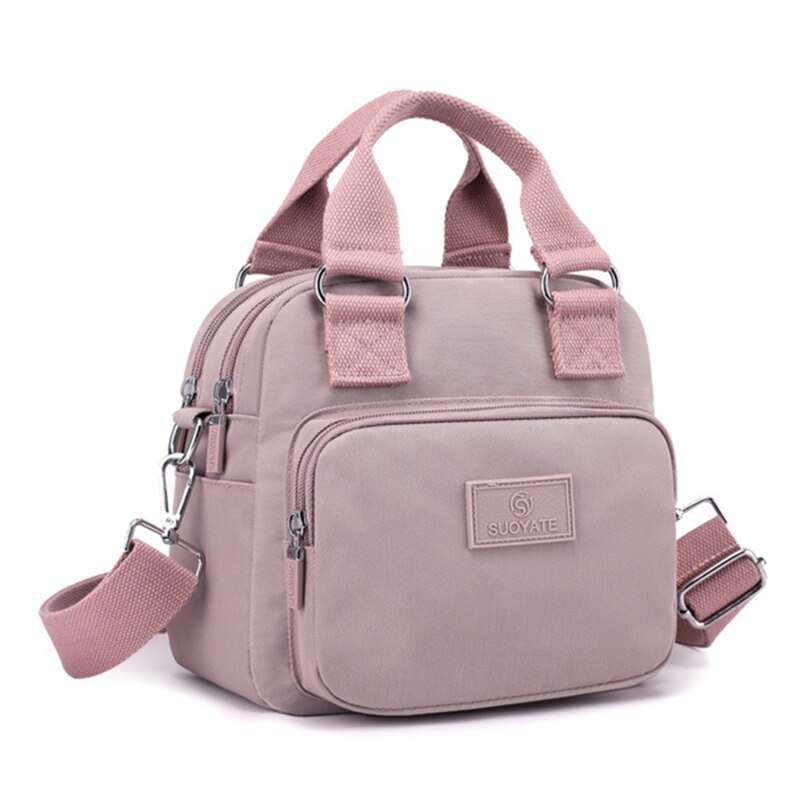 #39 -schultertasche aus nylon, große umhängetasche, kleine damen- #39: Hellviolett