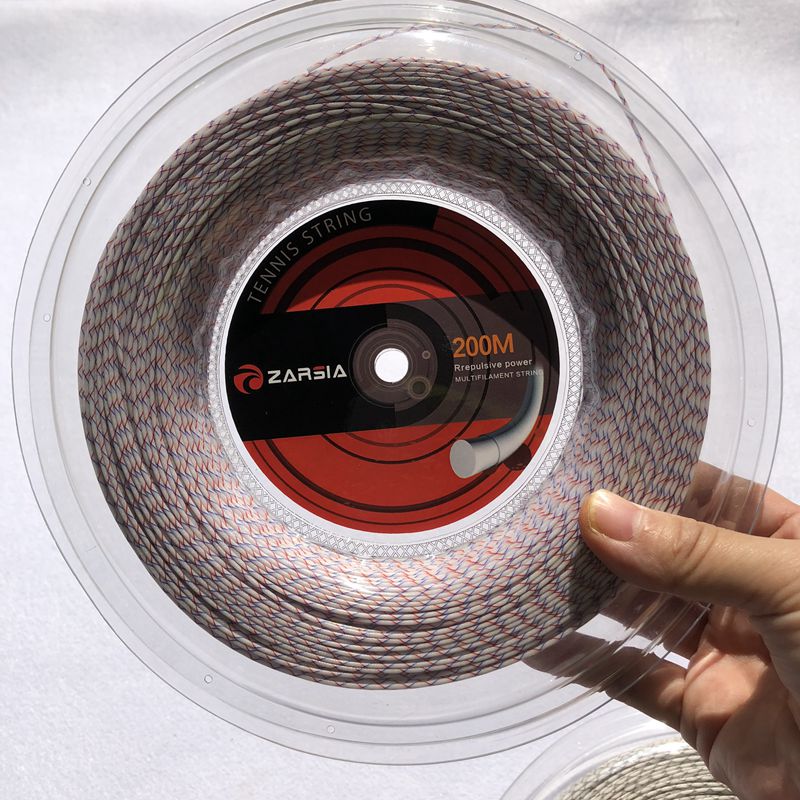 1 Reel ZARSIA 200m Big Reel Tennis filament Flash nylon soft spinning tennis string high elastic