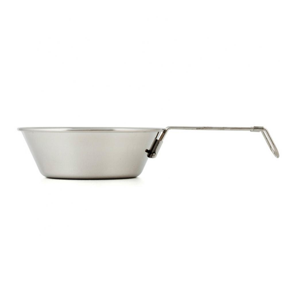 Opvouwbare Draagbare Roestvrijstalen Kom Voedsel Schotel Container Camping Wandelen Camping Accessoire Picknick Plaat Kom Servies