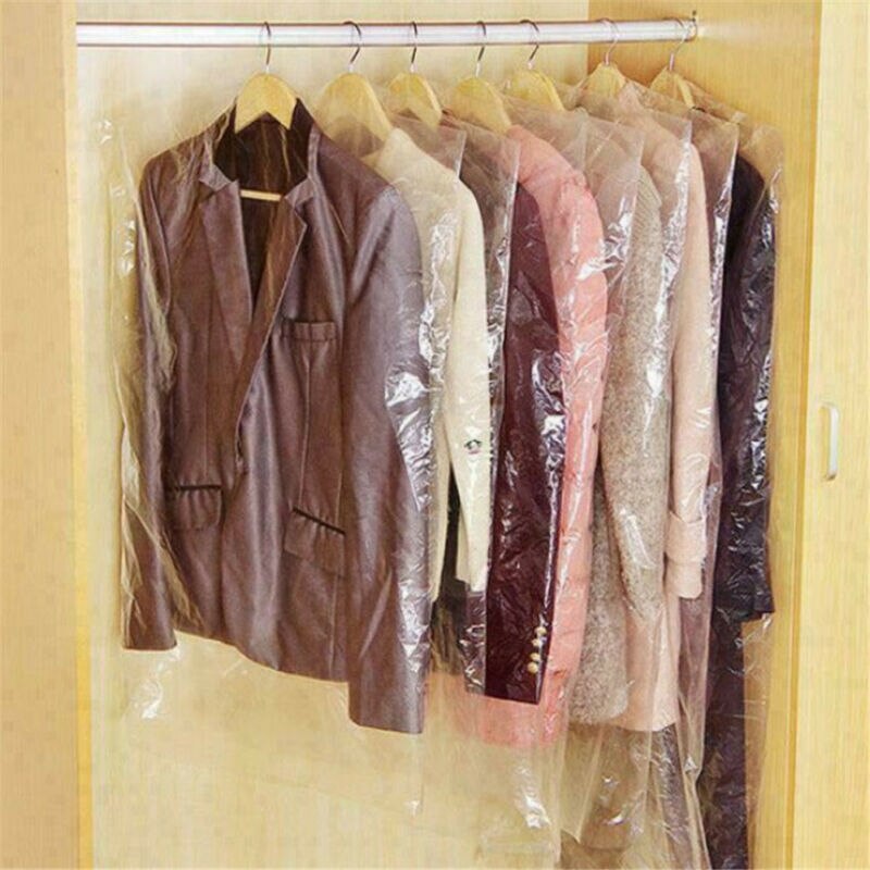Transparent Clothes Dust Bag 20pcs x Garment Covers Polythene Clear Plastic Dry Cleaner Clothes Bags
