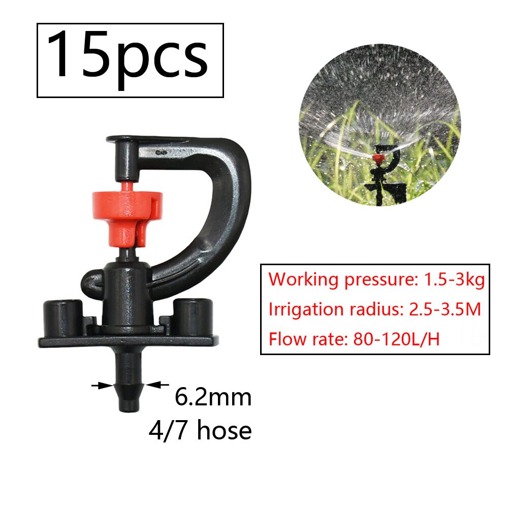 Drip Irrigation Watering Sprinkler Dripper Greenhouse Garden Adjustable Mist Emitters Stake Micro Spray Rotating Nozzle