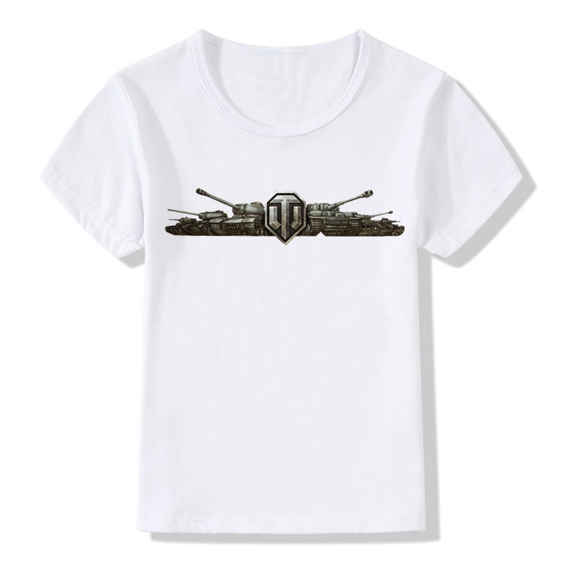 Meninos e meninas imprimir exército mundo dos tanques wot camiseta crianças manga curta moda t camisa crianças topos t roupas de bebê, ooo133