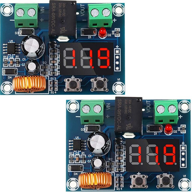 2 pezzi DC 12V-36V modulo di protezione della tensione protezione digitale a bassa tensione scollegare il modulo di protezione da scarica: Default Title