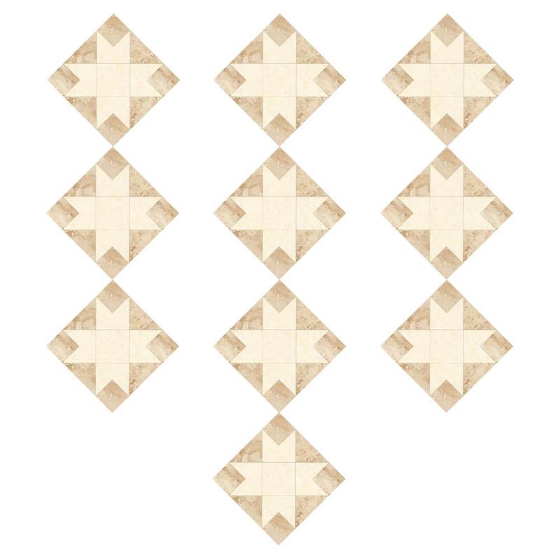 10pcs Adhesive Tiles Stickers Art Diagonal 3D Floor Sticker Vintage Pattern Art Decorative Accessories for Kitchen Bedroom: A