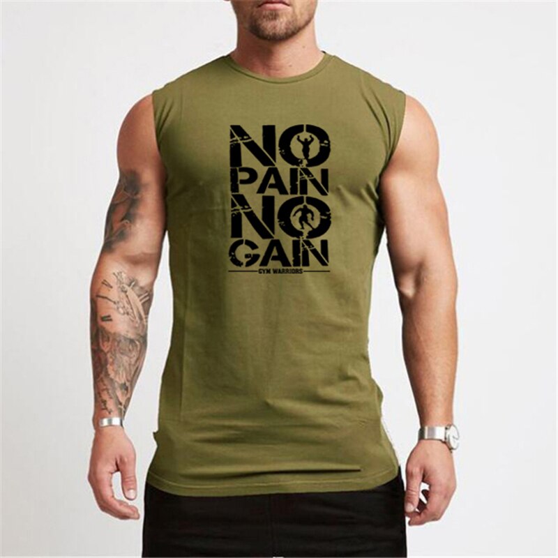 Gym tøj kompressionsvest fitness herre tank top bomuld bodybuilding stringer tanktop muskel singlet træning ærmeløs skjorte