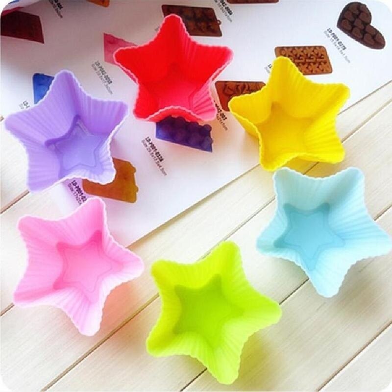 3 st silikon cupcake liners tårtform muffins fodral muti rund form cup cake verktyg bakform bakverk form olika former