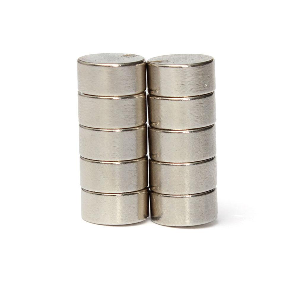 10 stuks 10 x 5mm n50 super krachtige sterke ronde blokken zeldzame aarde neodymium koelkastmagneten