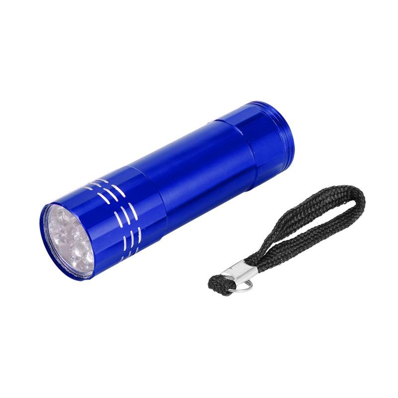9LED Ultraviolet Lamp 365nm 395nm LED UV Flashlight Ultraviolet Flashlight Torch Light Ultra Violet Flash Light 395nm Blacklight: blue