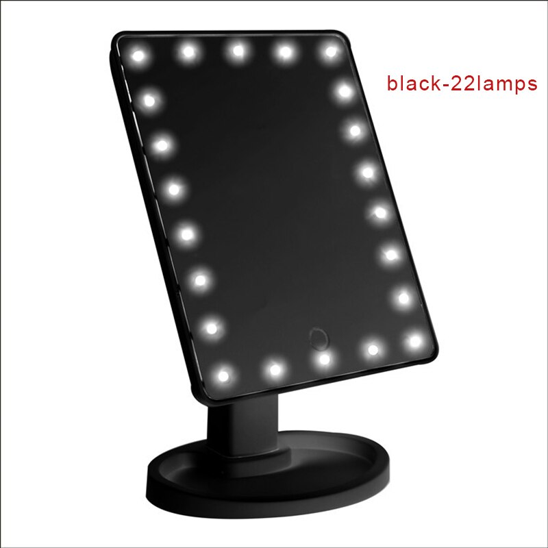 Intelligent Adjustable Brightness 16 Lamps/22 Lamps LED Illuminated 10x Makeup Mirror wyt77: 6