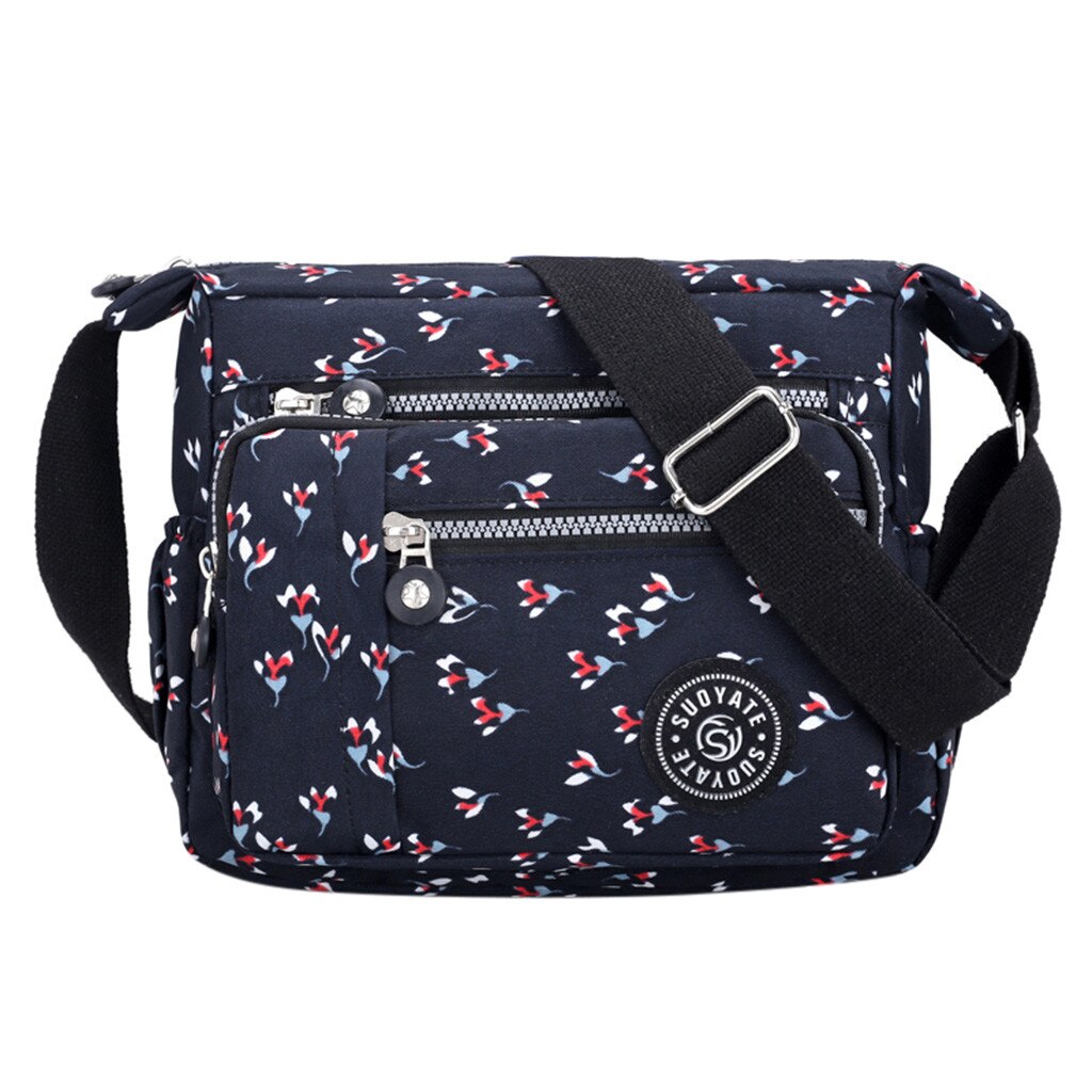 neue Frauen Messenger Taschen für Frauen Wasserdichte Nylon Handtasche Weibliche Schulter Tasche Damen Umhängetaschen Damen Zipper Handtasche: E