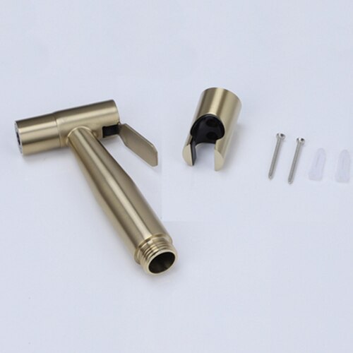 Toilet bidet kranen borstel goud messing enkele koude badkamer douche blaasgevoede spuitpistool sproeier bidet kranen badkamer hardware kranen: Stijl 2