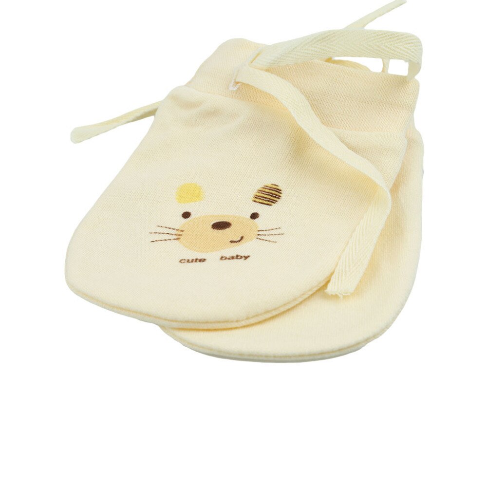 Printemps 0-3 mois 100% coton bébé preuve gants néonatals confortable respirer librement bébé gants -né bébé moufle