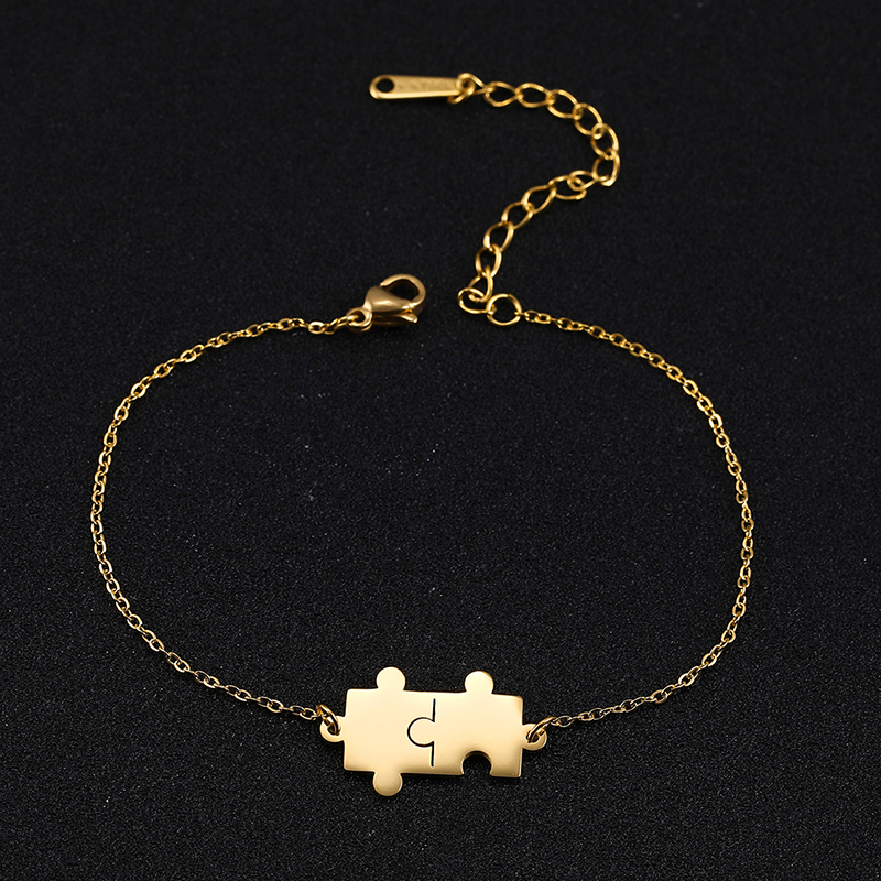 Pulseras simples de acero inoxidable para mujer, pulsera con colgante de brújula de rayo, joyería de lujo, pulsera de con dijes,: Oro oscuro