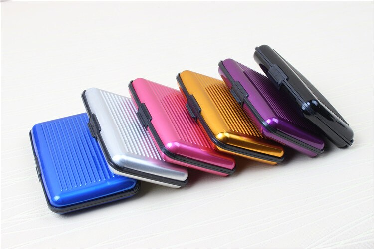 1PC waterproof stainless steel business credit card case company name credit card card holder aluminum metal case