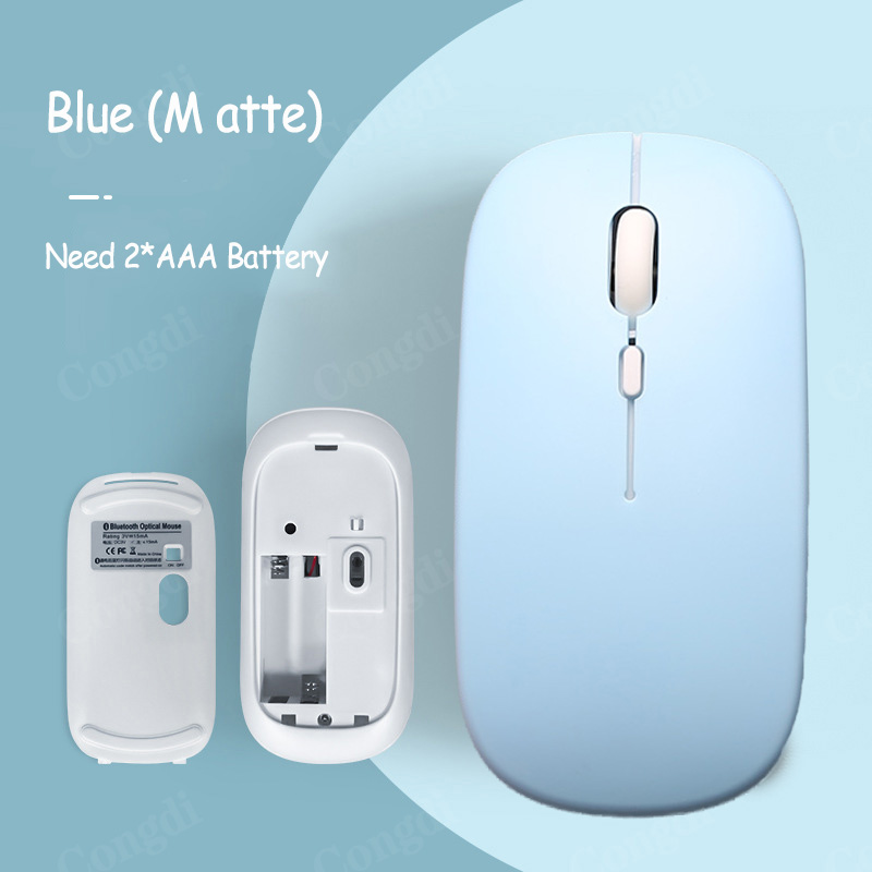 Langaton hiiri akku bluetooth-yhteensopivat hiiret langaton tietokone hiiri ergonominen pelihiiri kannettavalle tietokoneelle pad hiiri pelaaja: Hopea