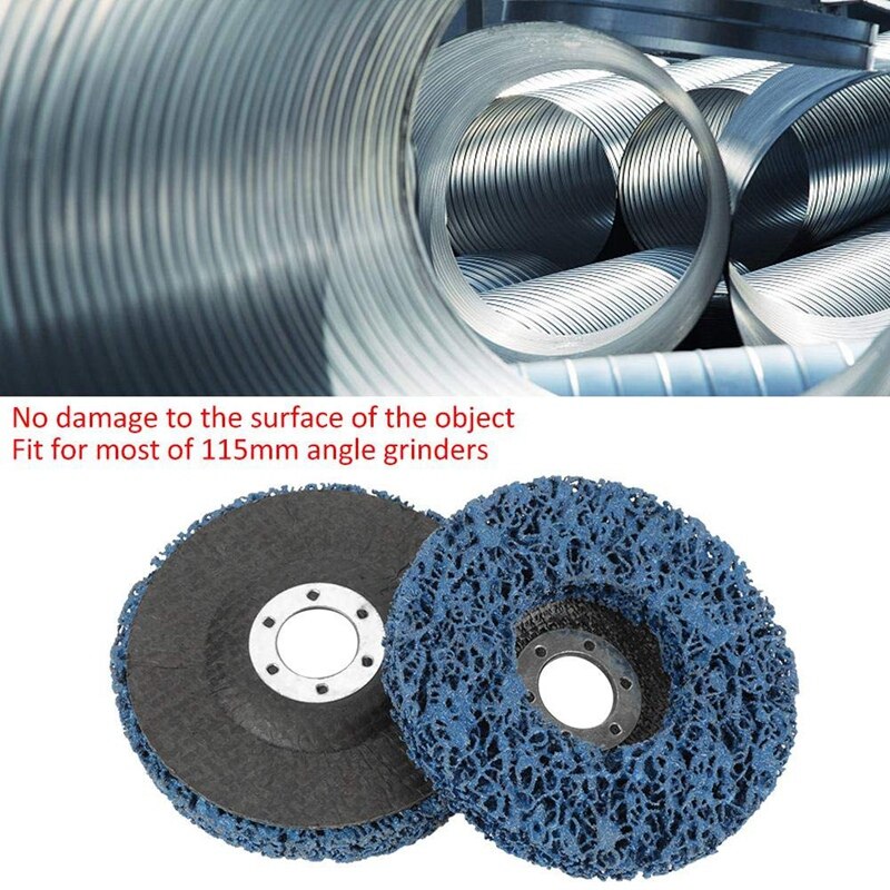 2 Pcs Abrasive Wheel Grinder Strip Disc 125 mm Poly Strip Disc Wheel Paint Rust Removal Clean for Angle Grinder Removal