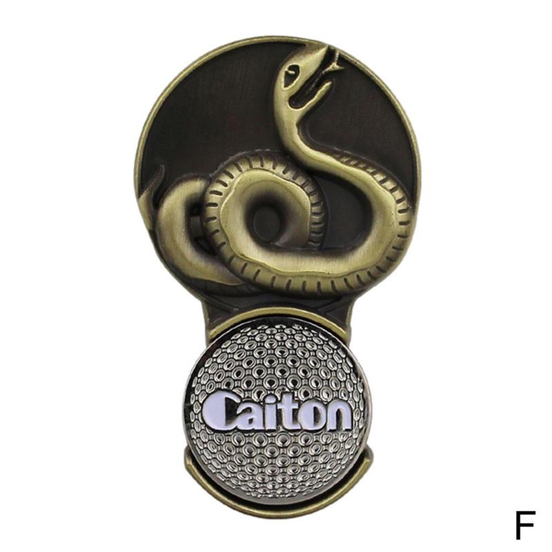 Zodiac Golf Cap Magnetic Absorption Innovative Hat Accessories Clip P1O1: Snake-Brass