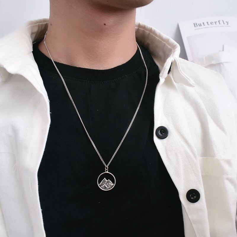 Collana in argento 925 reale 100% per gli amanti gioielli regalo di san valentino collana in argento Sterling 925 con collo in montagna per donna