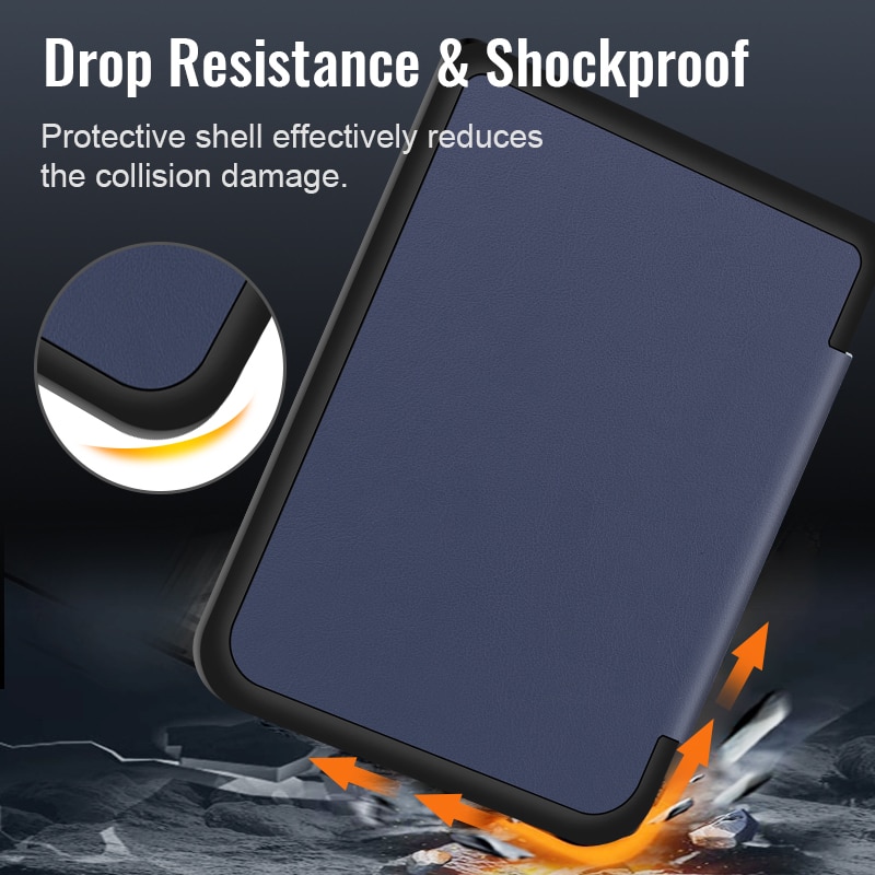 Funda de reposo magnética delgada para Kobo Nia Ereader , cubierta inteligente para libro electrónico de PU, carcasa de piel, ligera, función de apagado automático