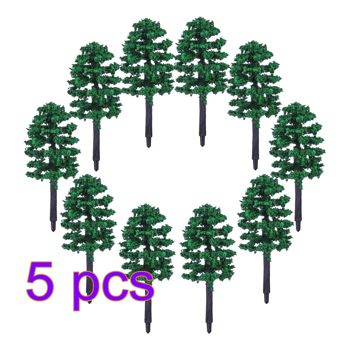 4/5/6/7/9/11/15 Cm Sandboxie Model Trees Micro Landscape Decoration For Roadsides - Green: 50pcs 8cm